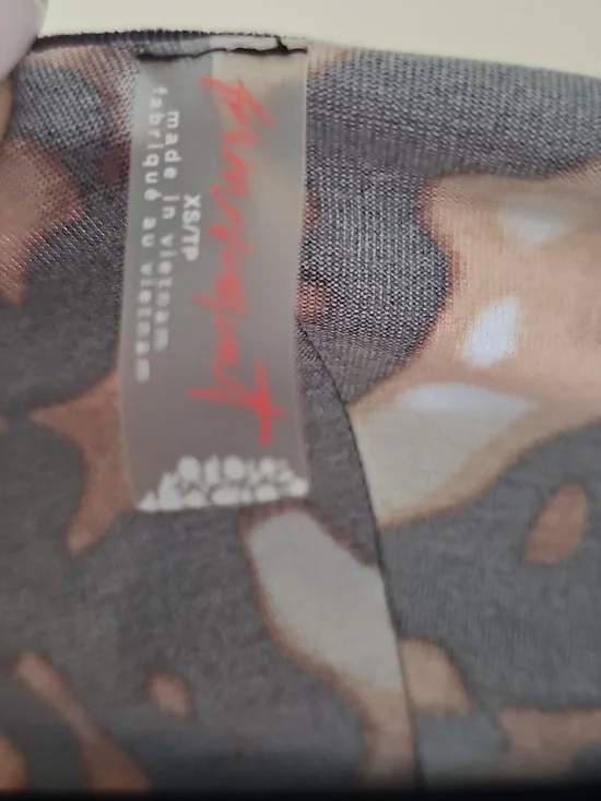 Free People Animal Print Long Sleeve Top - Black, Brown & White - Picture 3 of 6